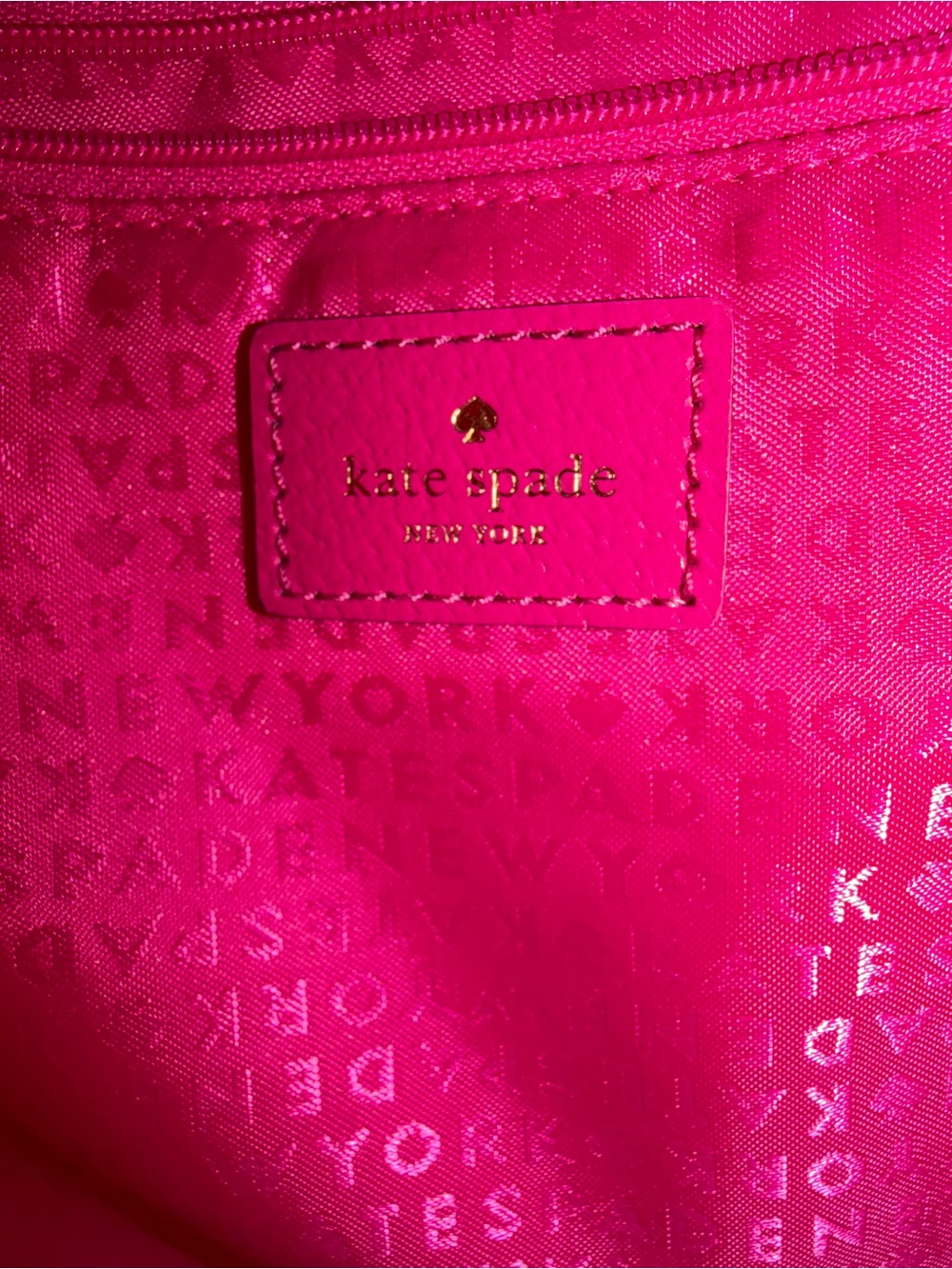 NWOT Kate Spade Hot Pink Pebbled Leather Dome Satchel - Picture 6 of 14